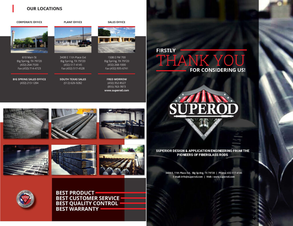 Superod® - Bifold Brochure page 1 - 2023